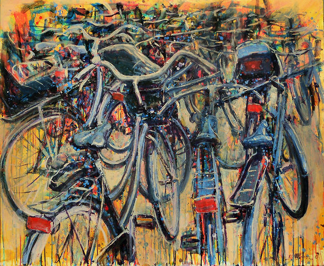 BICIS 2 Oil Canvas Figure Painting