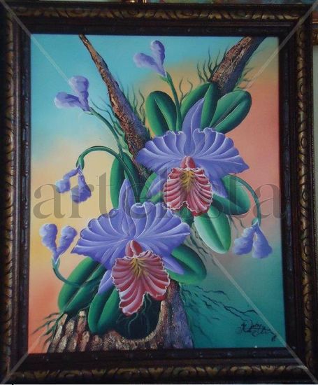 Flores Acrylic Textile Floral Painting