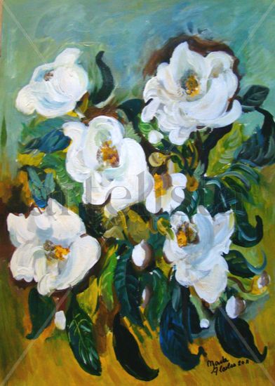 Magnolias Acrylic Others Floral Painting