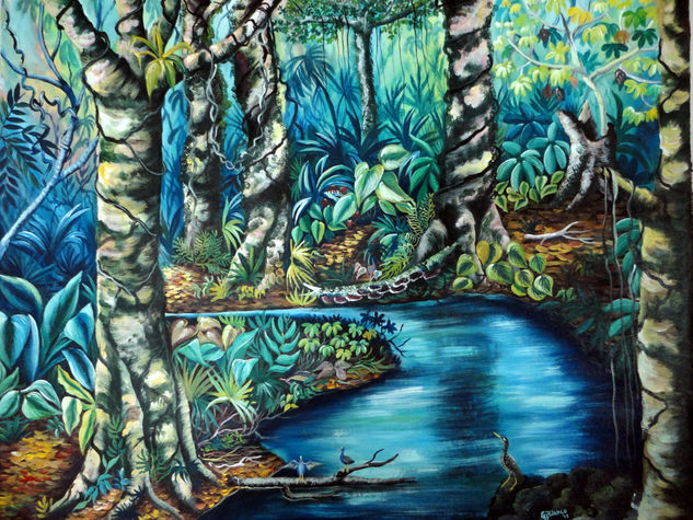 bosque profundo Acrylic Canvas Landscaping