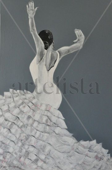 BAILAORA 2 Acrylic Canvas Figure Painting