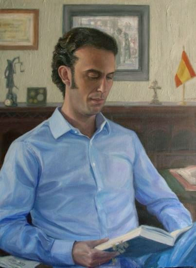 El español. Oil Canvas Portrait