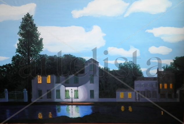 A la manera de Magritte 11 Óleo Lienzo Paisaje