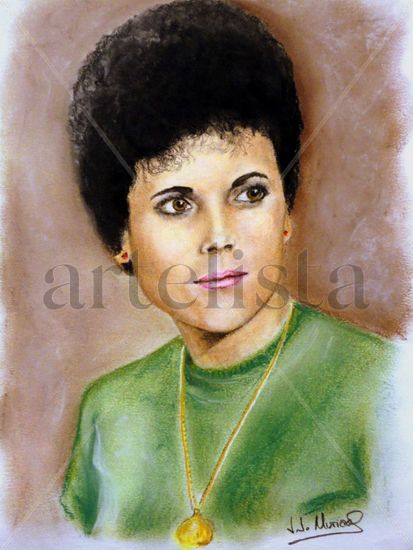 Mi Madre Pastel Card Portrait