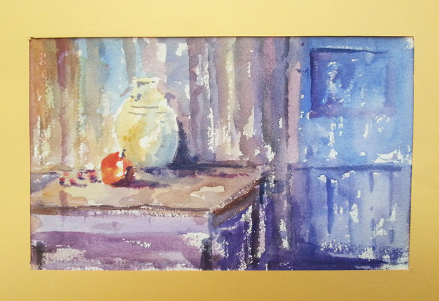 BODEGON JARRON1 Watercolour Paper Still Life Paintings