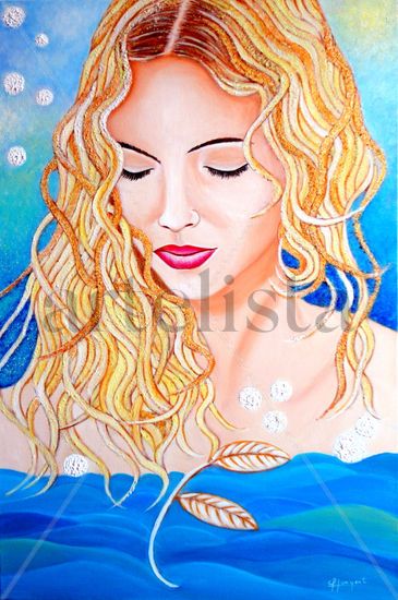 MIRADA INTERIOR DE UNA SIRENA Acrylic Canvas Nude Paintings