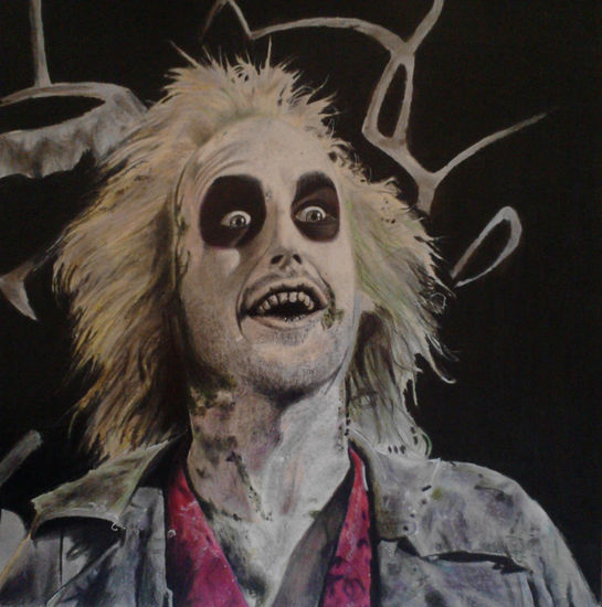 Beetlejuice Acrylic Paper Portrait