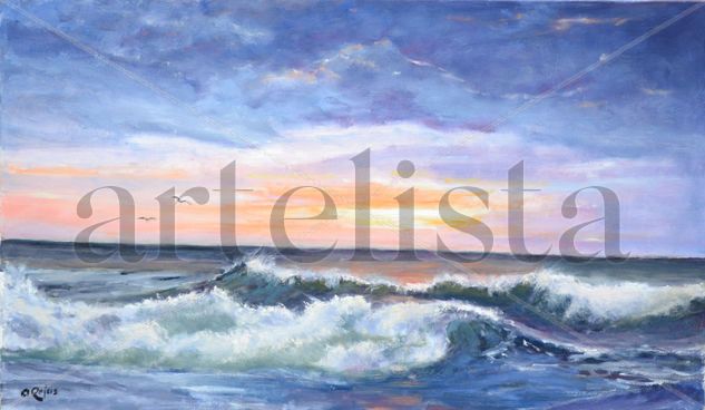 Olas Oil Canvas Marine Painting