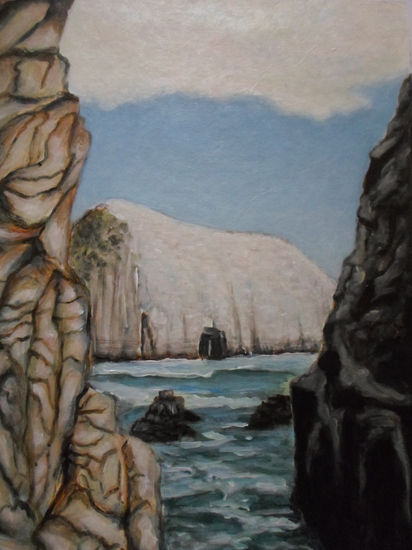 Piedra de la iglesia Acrylic Card Marine Painting