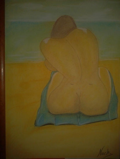 nua Pastel Card Nude Paintings