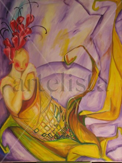 ta mal( caprichito mexicano) Oil Canvas Figure Painting