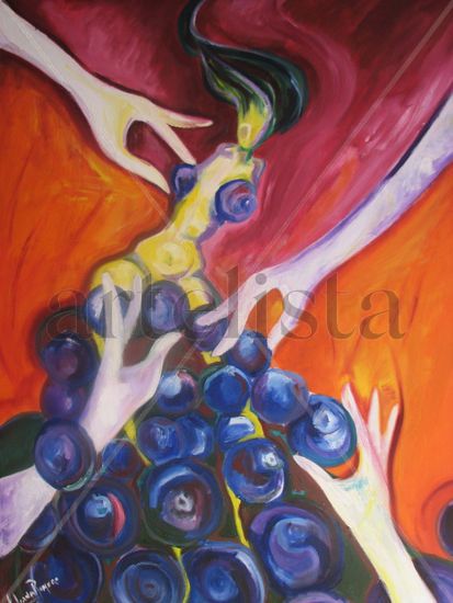 uvas Oil Canvas Figure Painting