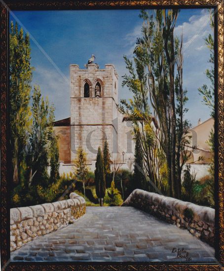 Iglesia de San Juan Óleo Lienzo Paisaje