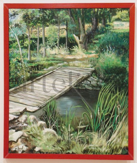 Puente antiguo de Milagros Oil Canvas Landscaping