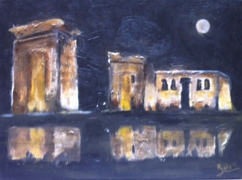 Templo de Debod Mixed media Canvas Others