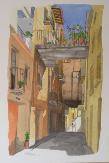 horta sant joan Watercolour Paper Landscaping