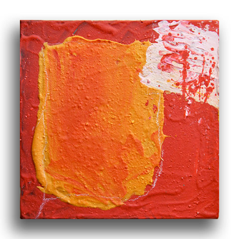 Pintura Abstracta en Acrílico sobre Lienzo, Cromoterapia (naranja, rojo, blanco) Acrylic Canvas Others