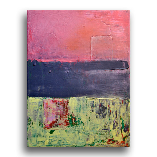 Pintura Abstracta en Acrílico sobre Lienzo, Cromoterapia (rosa, gris, amarillo)Pintura Abstracta en Acrílico sobre Lienzo, Cromoterapia (rosa, gris, amarillo)