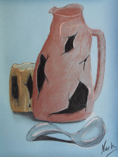 sed Pastel Card Still Life Paintings