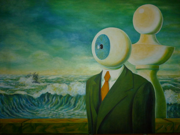 LA TRAVESIA DIFICIL DE RENE MAGRITTE Óleo Lienzo Marina