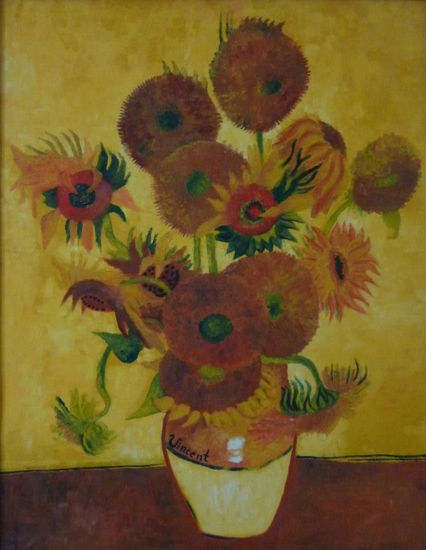 LOS GIRASOLES DE VINCENT Óleo Lienzo Floral