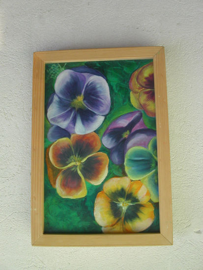 pensamientos Oil Canvas Floral Painting