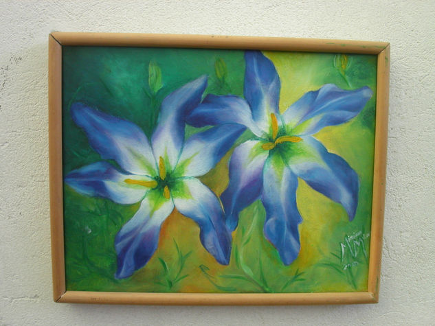 huillis Oil Canvas Floral Painting