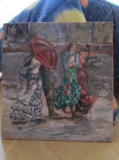 Feria de aguasmil Acrylic Panel Figure Painting