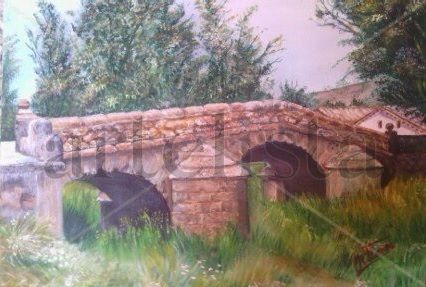 Puente de Cañamares (Guadalajara) Oil Canvas Landscaping