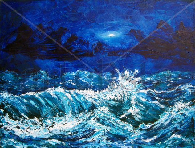 OLEAJE Acrylic Canvas Marine Painting