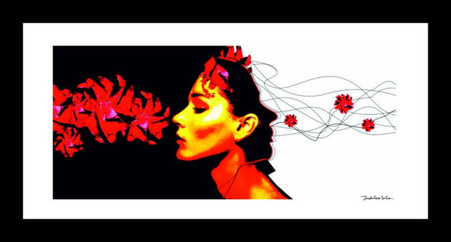dama y flores 1