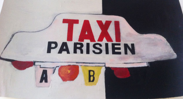 Taxi Paris Acrílico Cartulina Otros