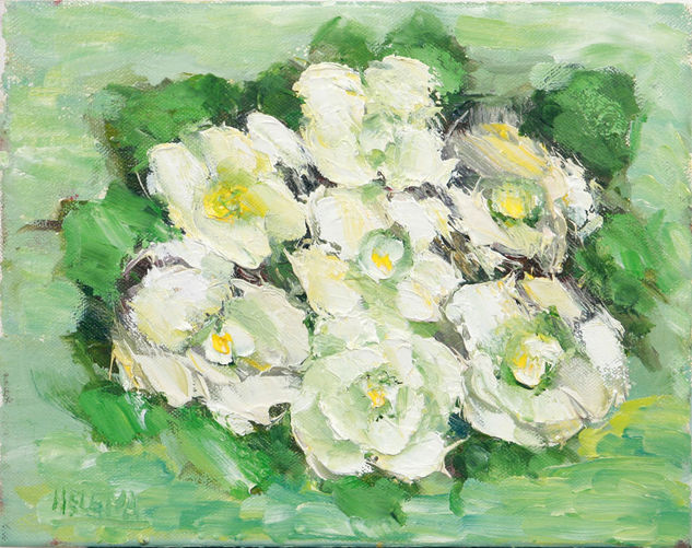 Rosas Brancas 2013 Oil Canvas Floral Painting