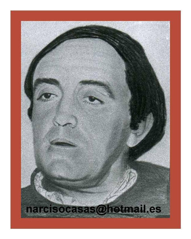 Retrato de Félix Rodríguez de la Fuente dibujado por Narciso Casas