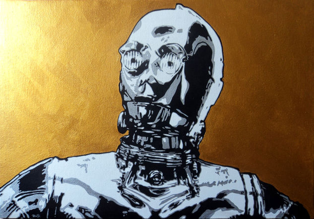 C3PO Acrylic Canvas Portrait