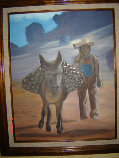 El burro de carga Oil Canvas Landscaping