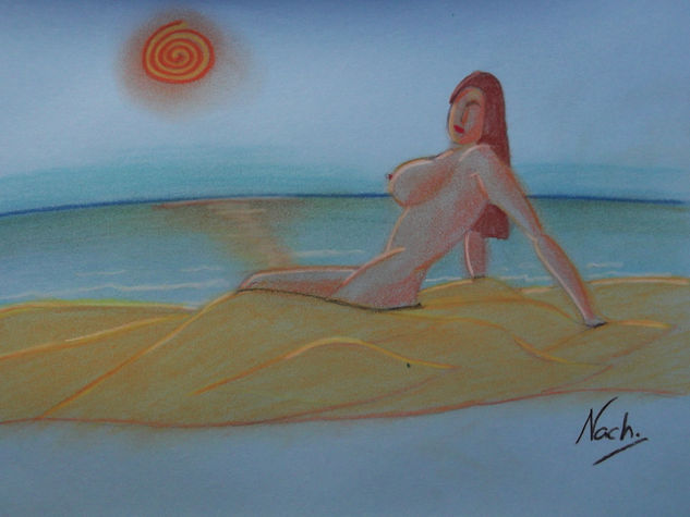 nua2 Pastel Cartulina Desnudos