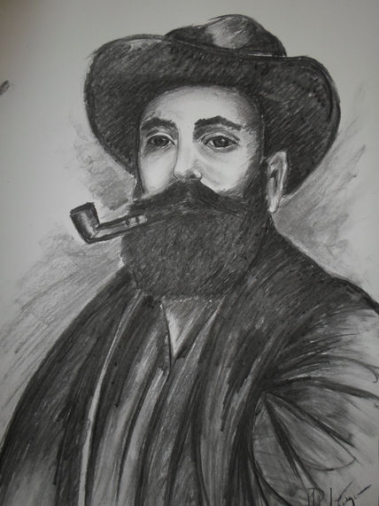 Viejo con pipa, año...
