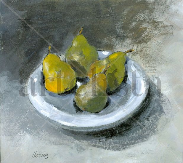 Peras Acrylic Card Still Life Paintings