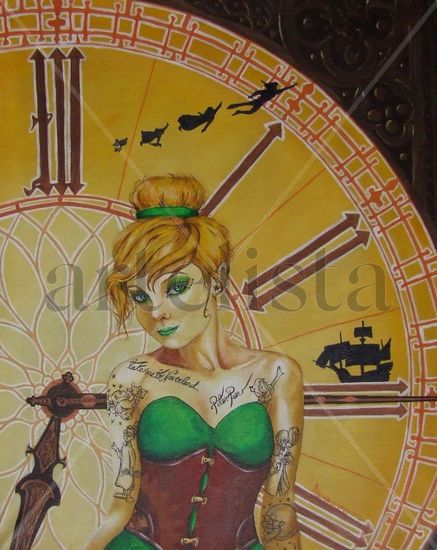 Tinkerbell Acrylic Canvas Figure Painting