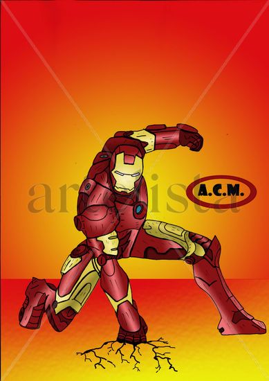 IRON MAN Mixed Media