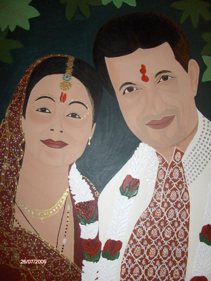 boda india Acrylic Canvas Portrait