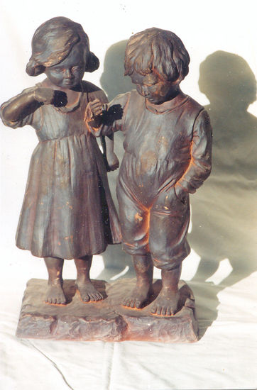 Pareja niños Cerámica Figurativa