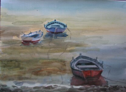 Botes Watercolour Paper Marine Painting