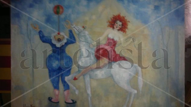 El Circo Oil Canvas Figure Painting