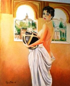 Baño arabe Oil Canvas Figure Painting