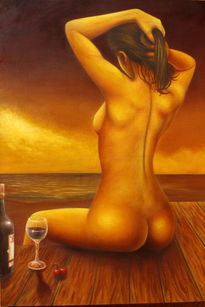 Desnudo con Vino