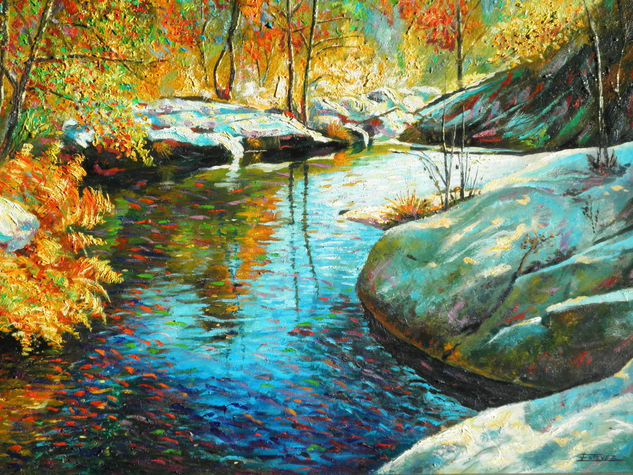 Rio Francia II Oil Panel Landscaping