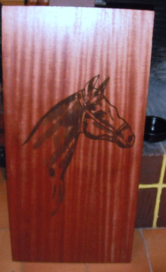 busto caballo Oil Panel Animals