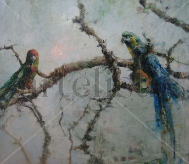 Loros Oil Panel Animals